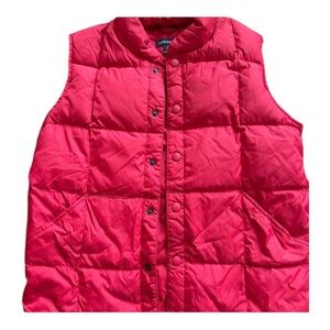 Lands' End Vibrant Red Quilted Vest Kids M 10/12